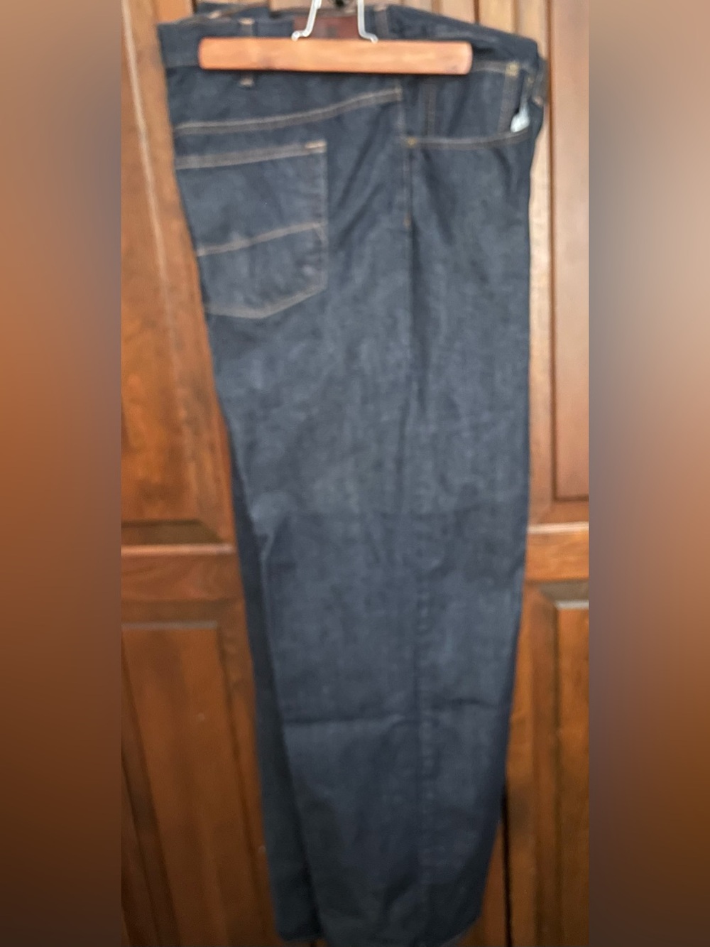 Men’s Perry Ellis Dark Blue Straight-Leg Jeans.